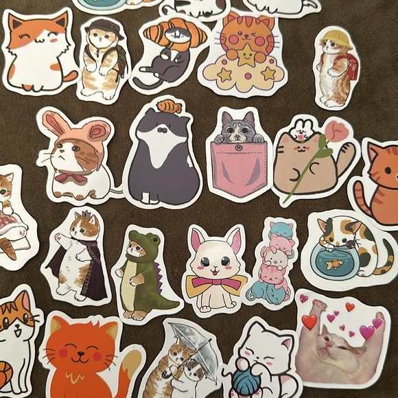Set of 24 cat / kitten stickers - cute, fun, quirky - Picture 7 of 7